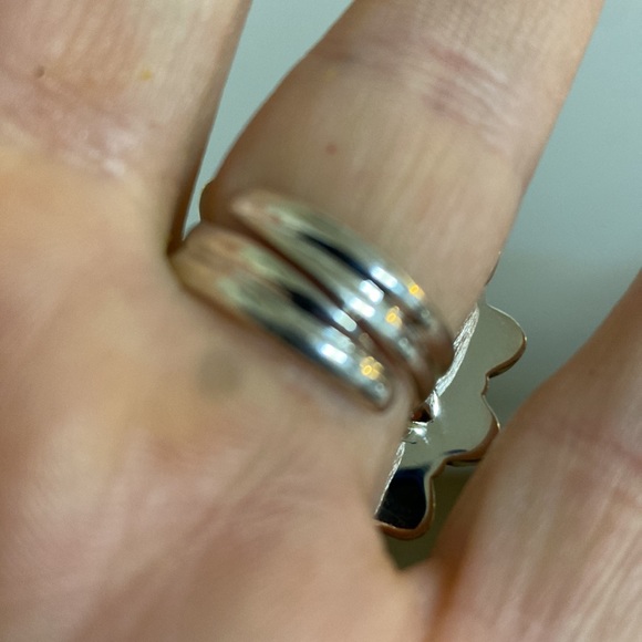 Turquoise Flower Sterling Silver Adjustable ring - Picture 2 of 3